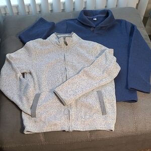 Boy's Blue and Gray Sweater Set